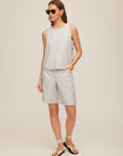 Clarice Side Button Top