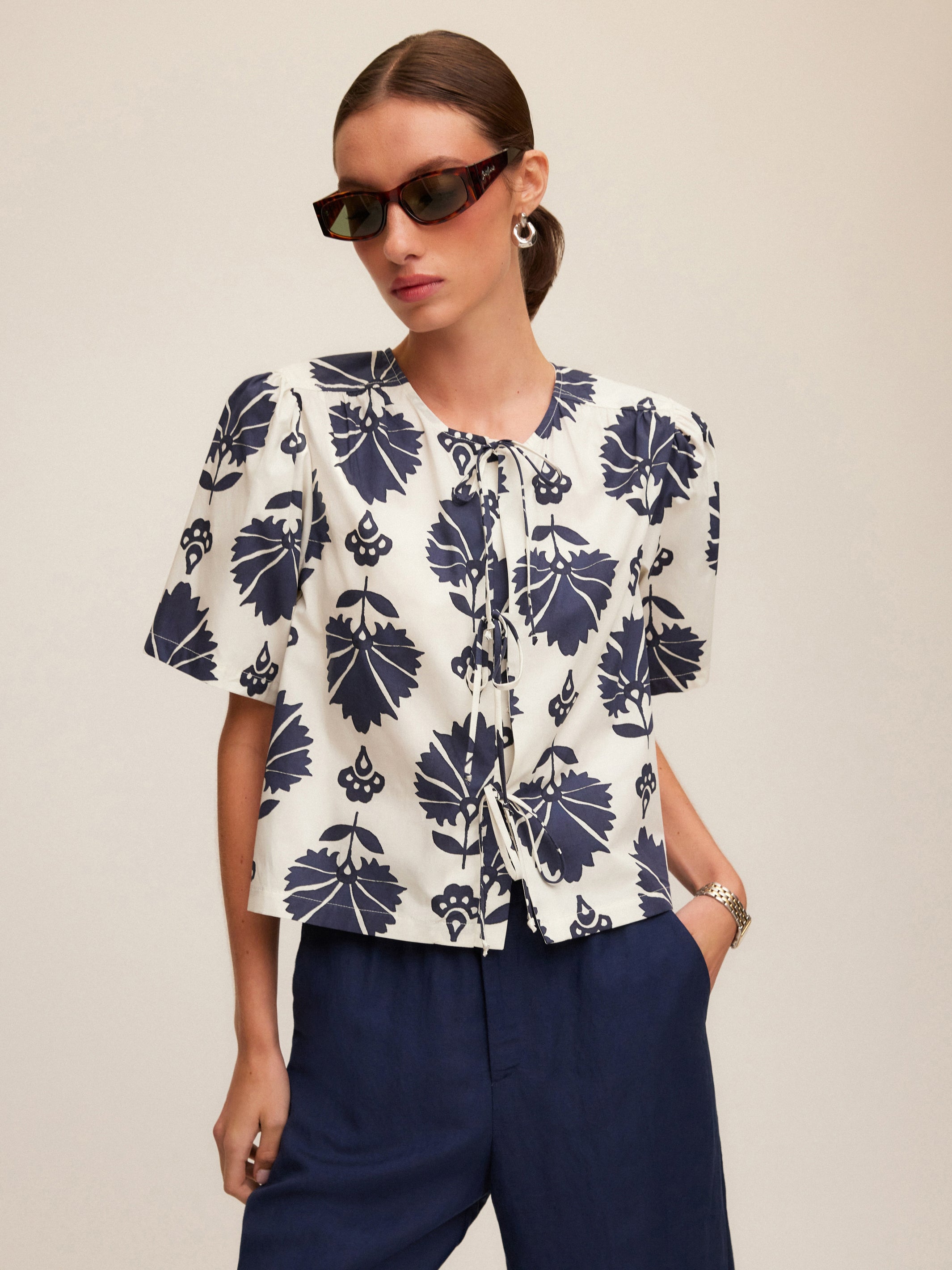 Nadine Bow Detail Top