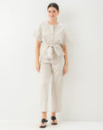 Belted Button-Up Top