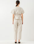 Belted Button-Up Top