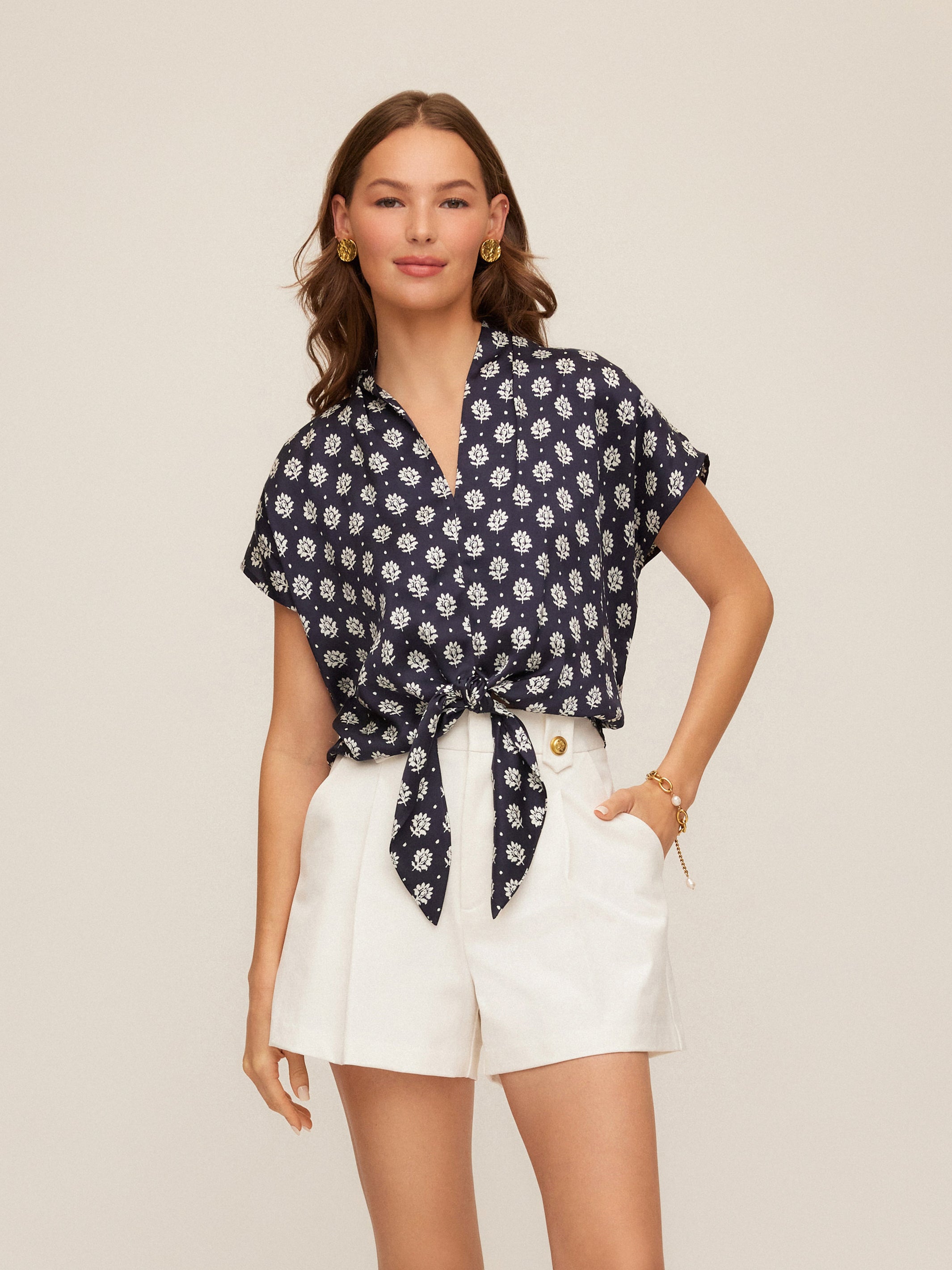 Maria Tie-Front Top