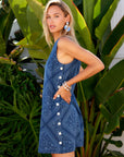 Clarice Side-Button Shift Dress