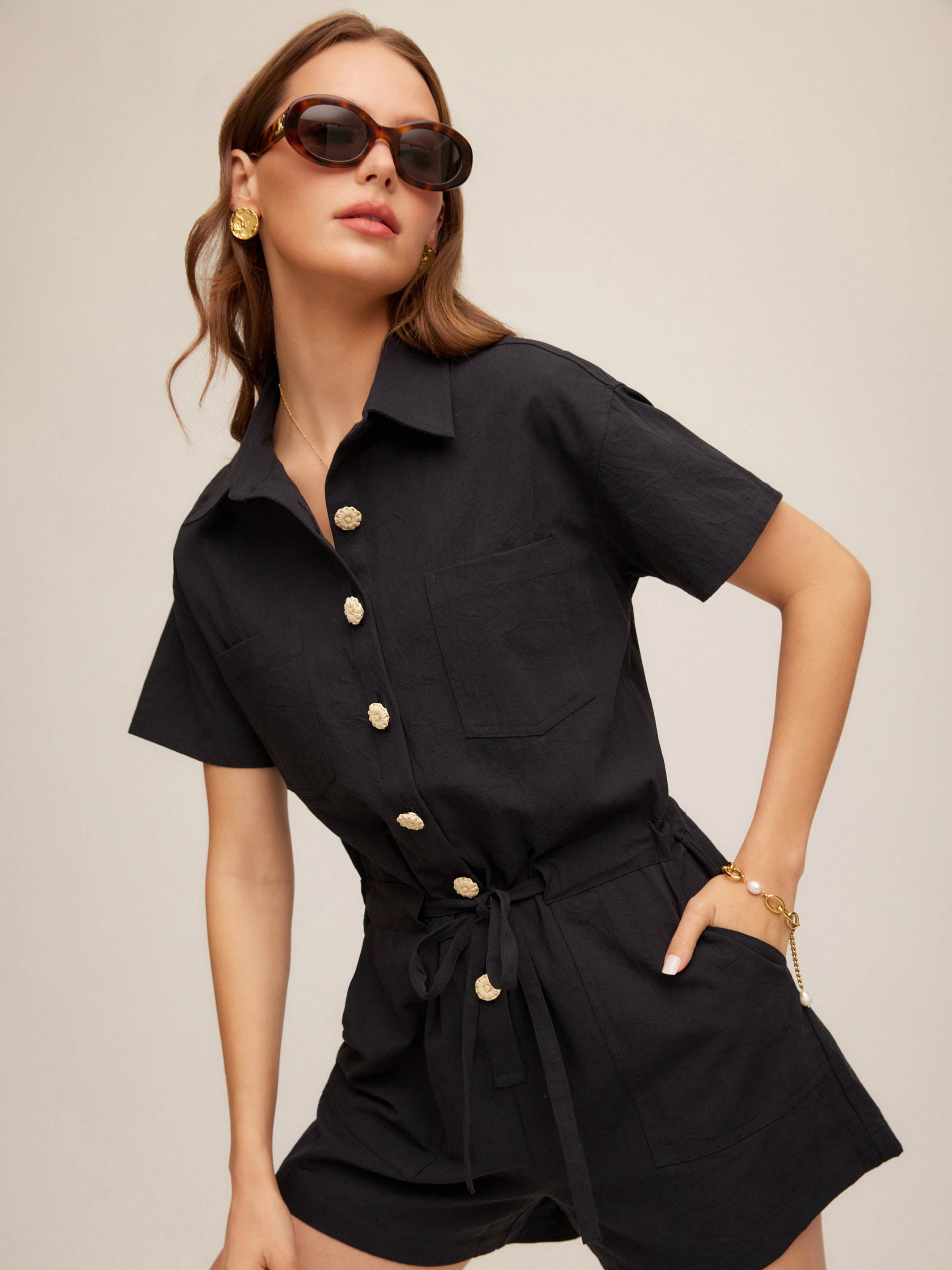 Daliah Short Sleeve Romper