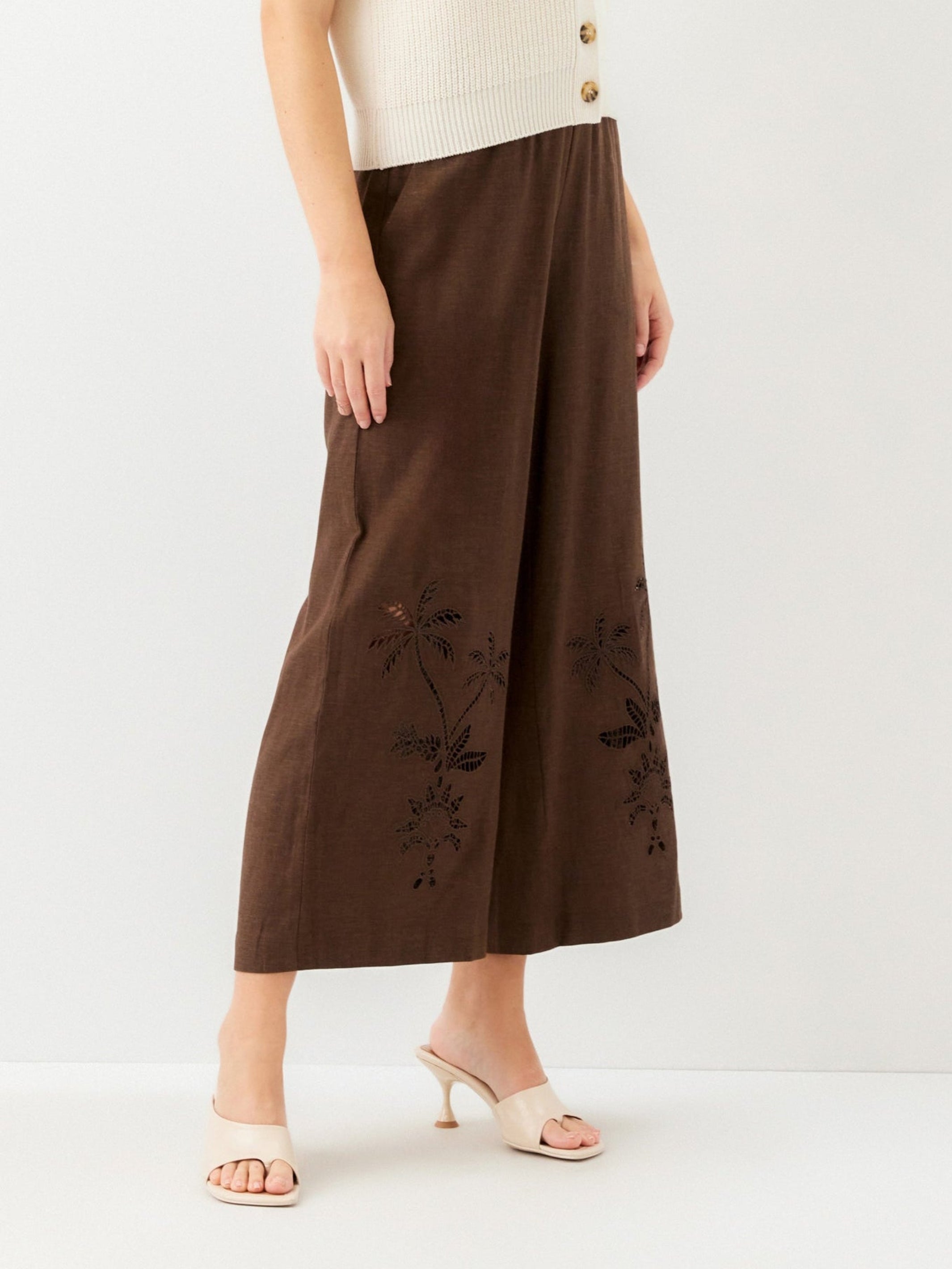 Zora Embroidered Ankle Pants
