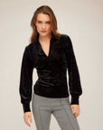 Bianca Collared Shirred Top