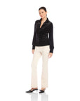 Bianca Collared Shirred Top