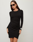 Gracie Long Sleeve Side-Shirred Dress
