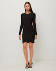 Gracie Long Sleeve Side-Shirred Dress