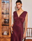 Cierra Ruffle Detail Midi Dress