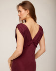 Cierra Ruffle Detail Midi Dress