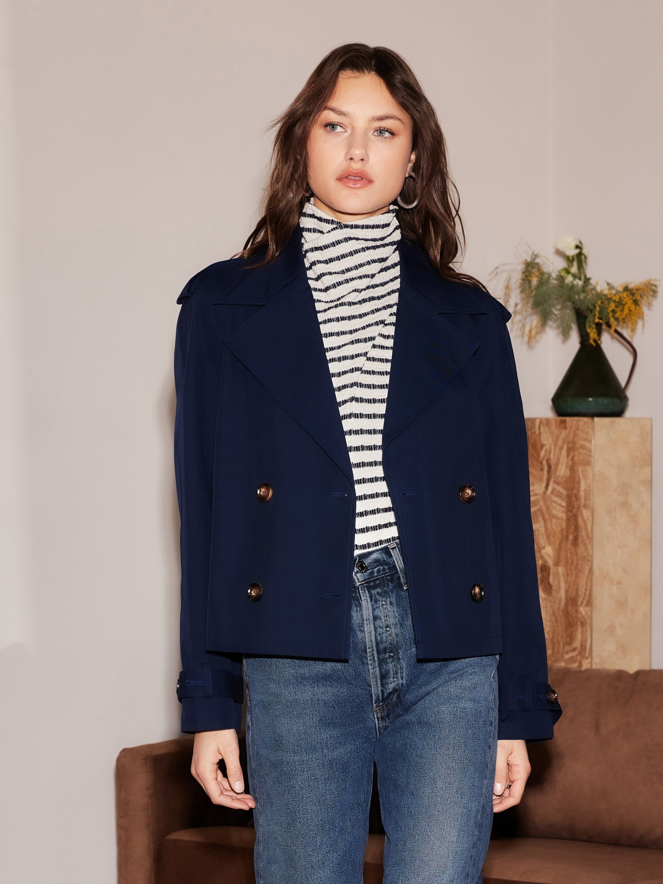 Chelsea Cropped Trench Jacket
