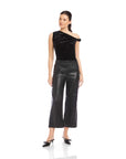 Faux Leather Cropped Pants