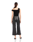 Faux Leather Cropped Pants