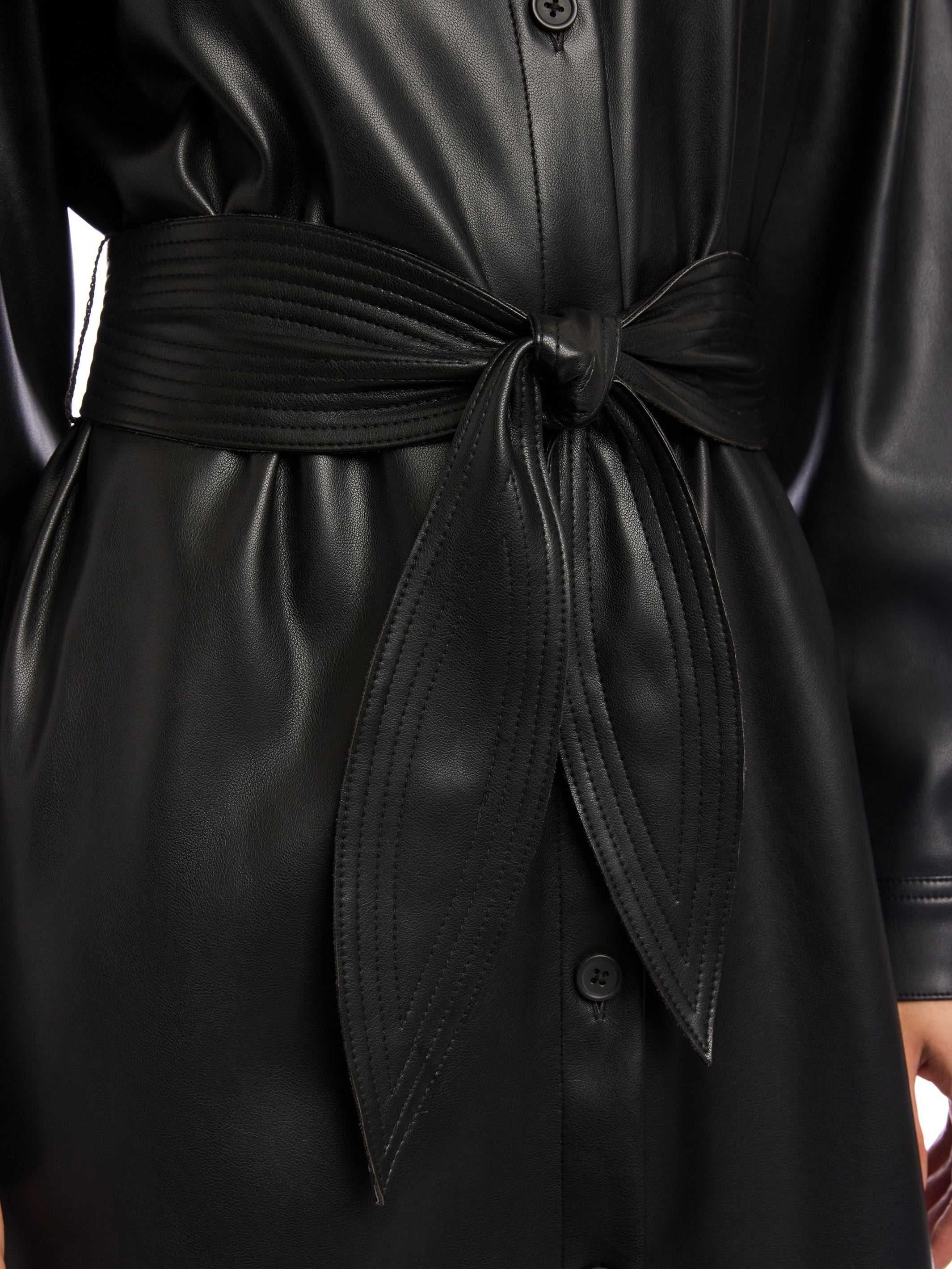 Fifteen Twenty Women's Jennifer Faux Leather Dress In Black | Size: L Fifteen Twenty Women's Jennifer Faux Leather Dress In Black | Size: L