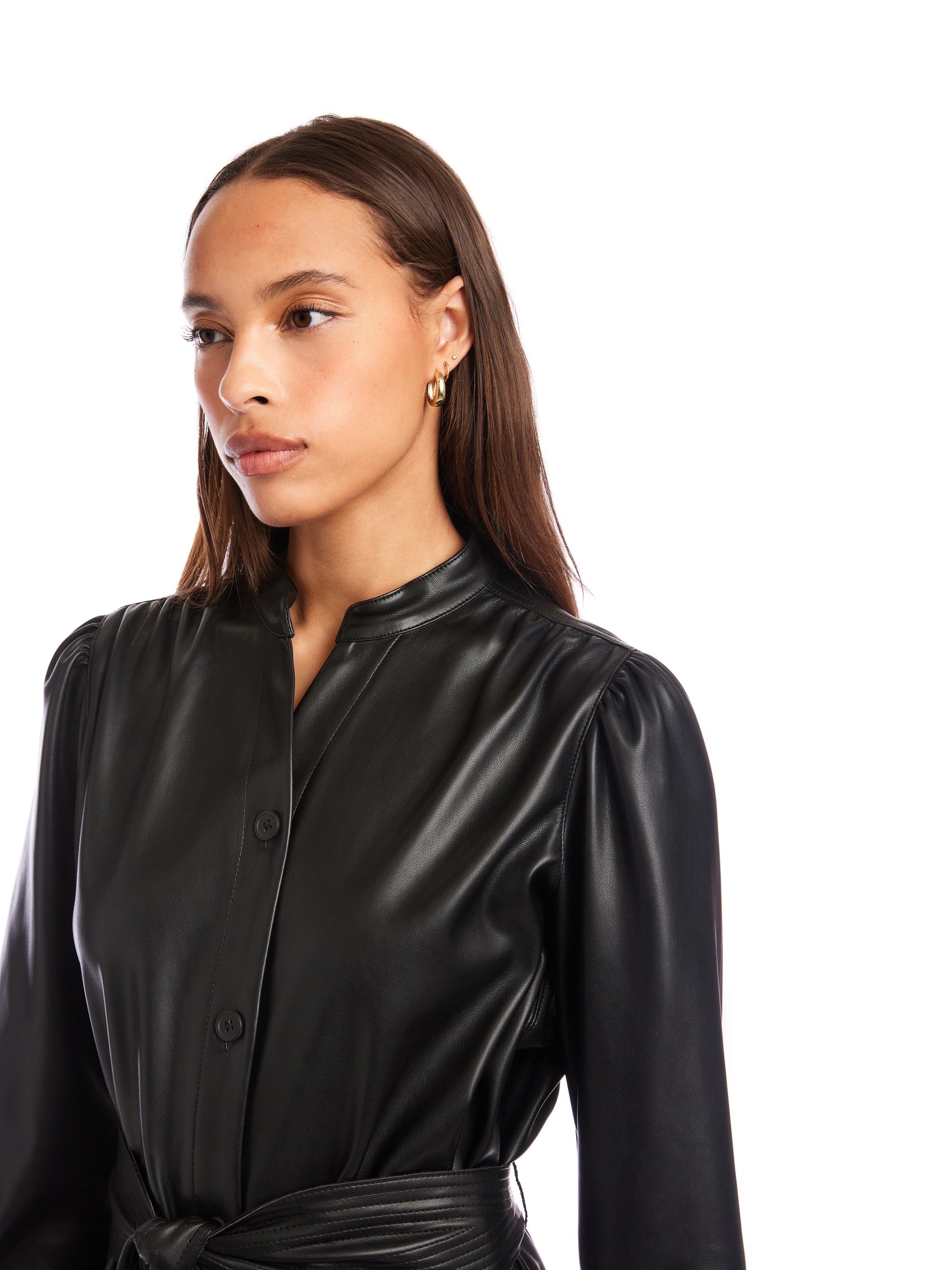 Jennifer Faux Leather Dress
