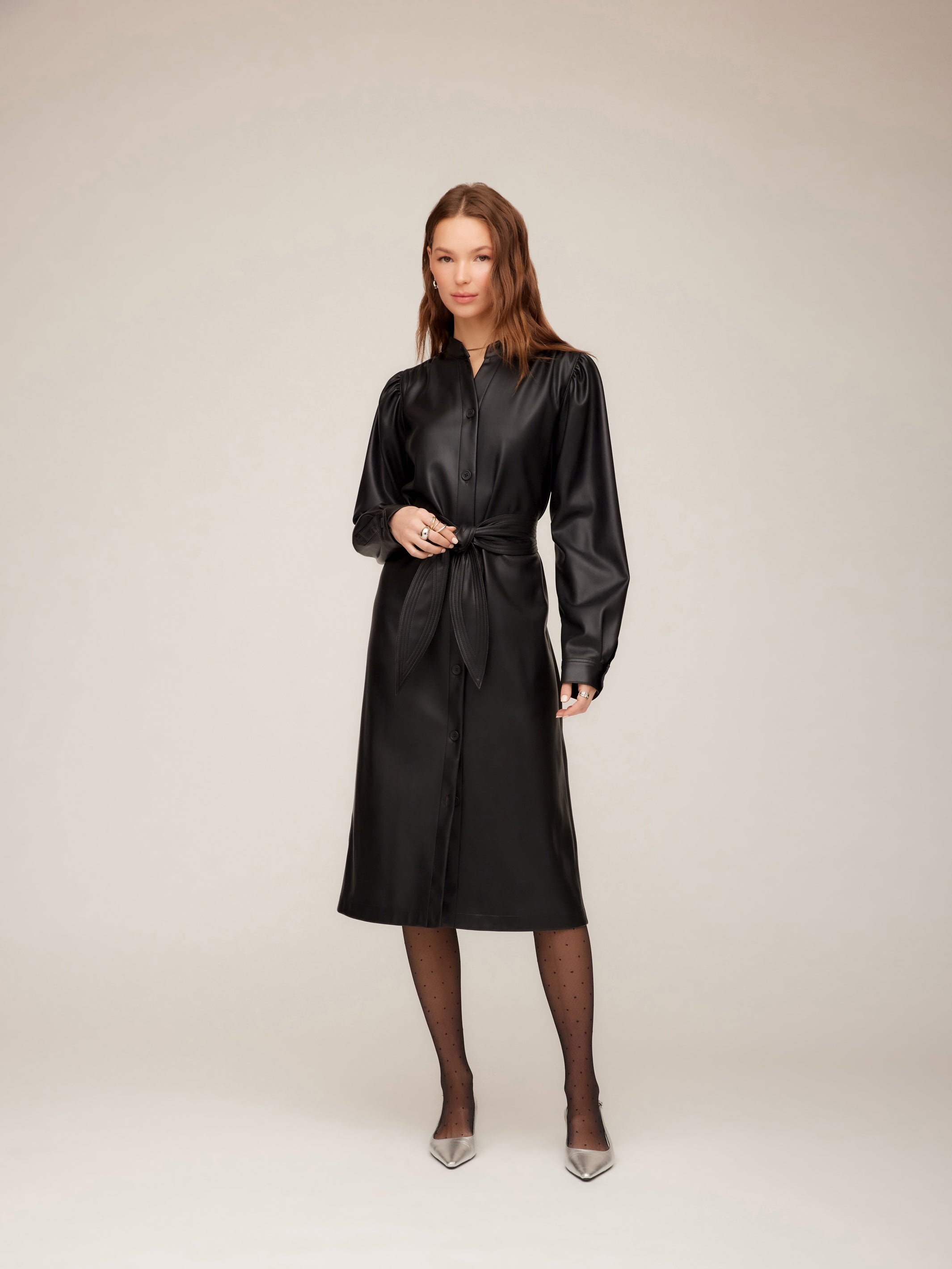 Jennifer Faux Leather Dress