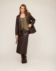 Regan Faux Leather Blazer