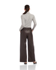 Lara Faux Leather Wide-Leg Pants