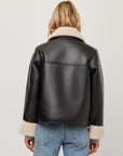 Tara Faux Leather Shearling Jacket