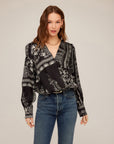 Ines Drape Front Top