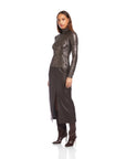 Mara Sequin Mock Neck Top
