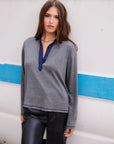 Kendall Sequin Collar Top