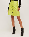 Vegan Leather A-Line Skirt