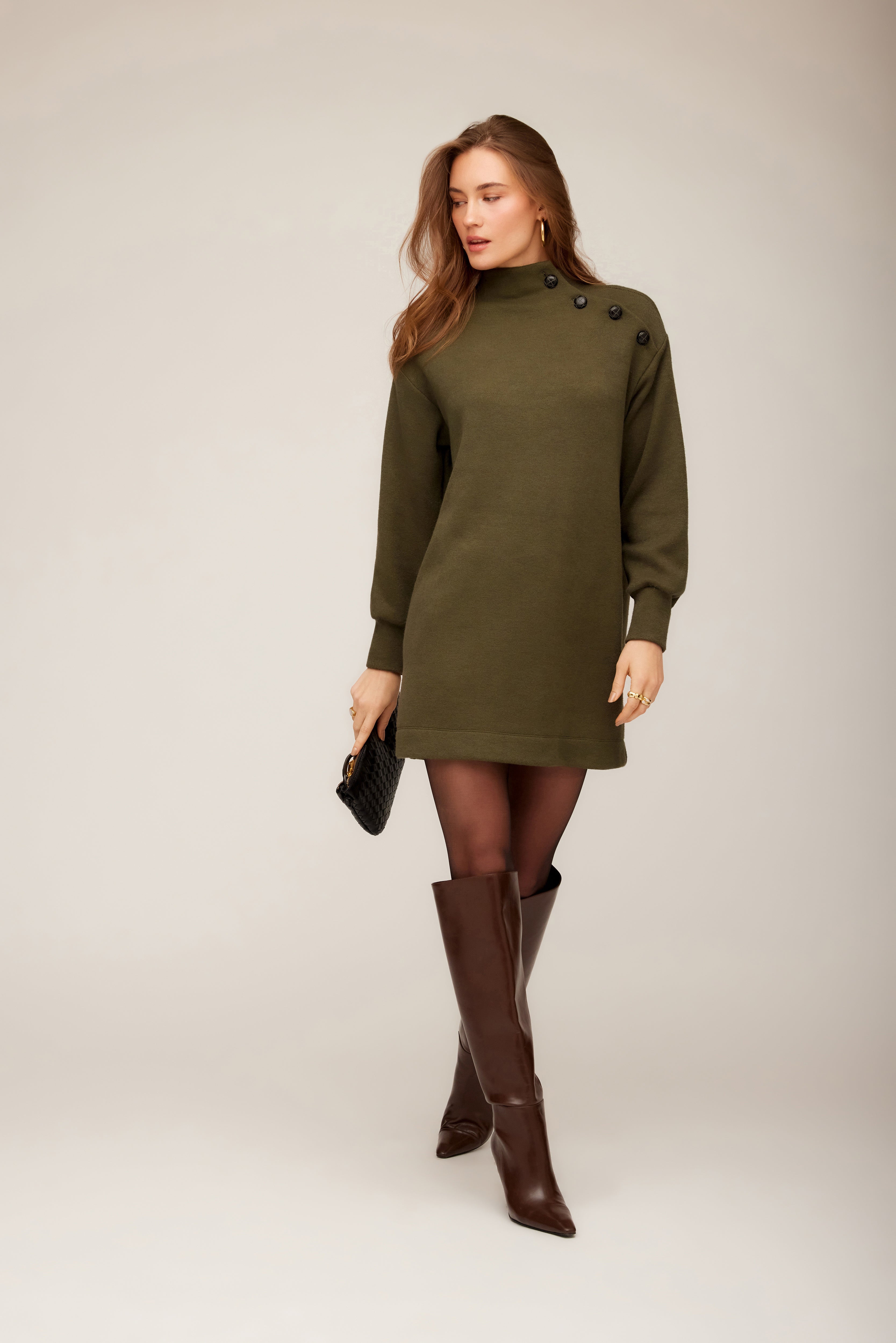 Brenna Mock Neck Dress