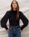 Lisette Contrast Turtleneck Top