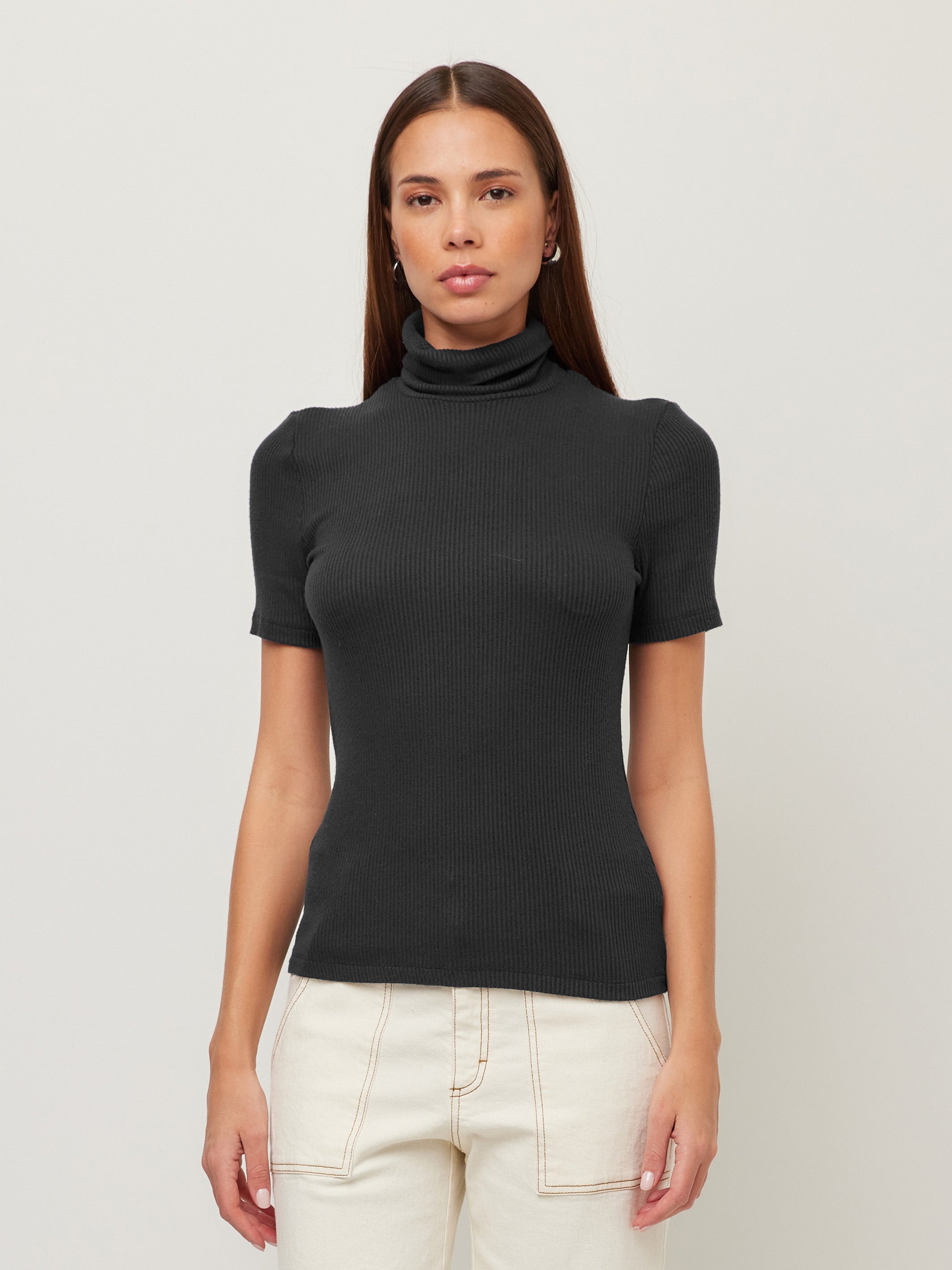 Jana Short Sleeve Turtleneck Top