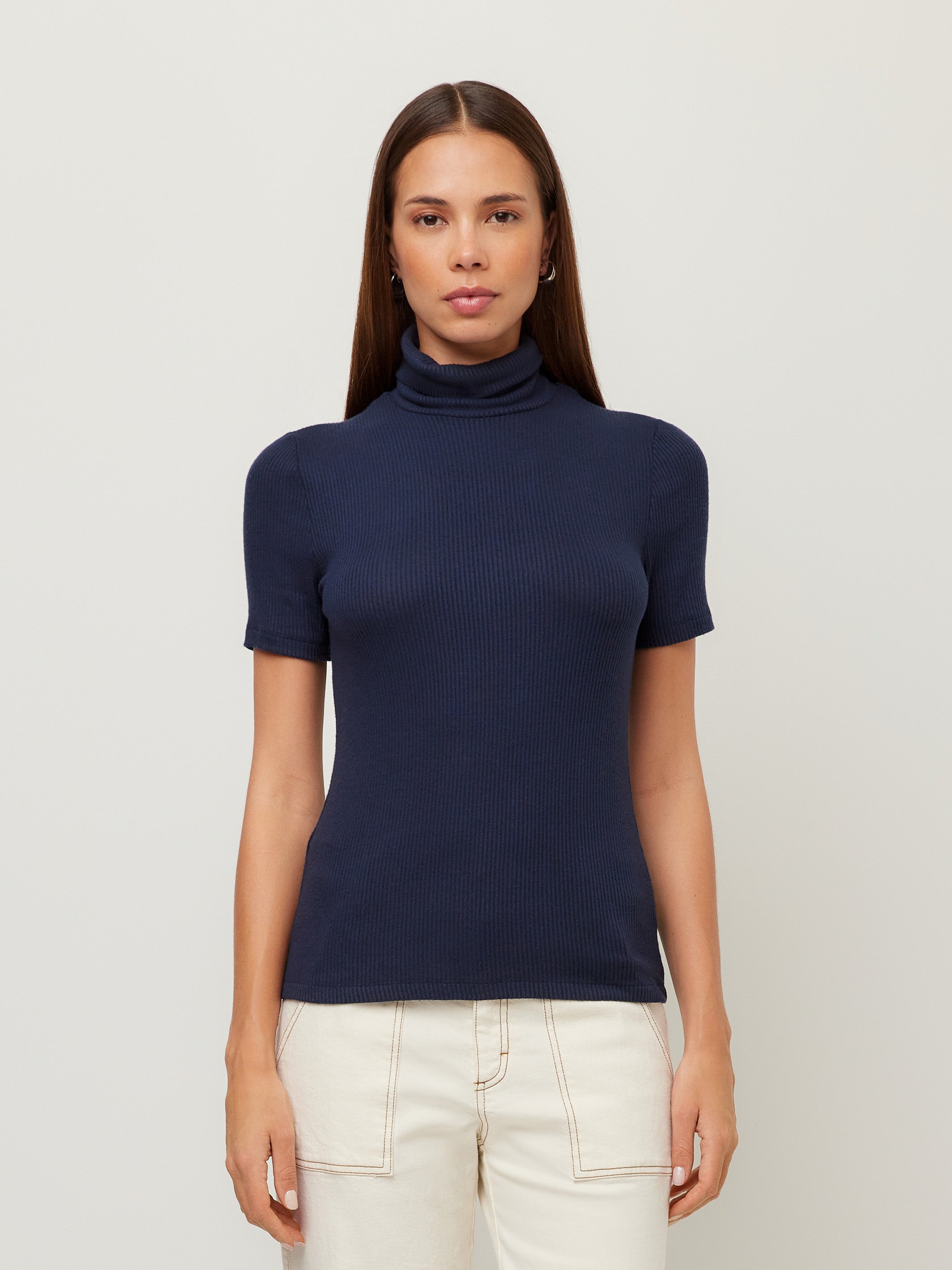 Jana Short Sleeve Turtleneck Top
