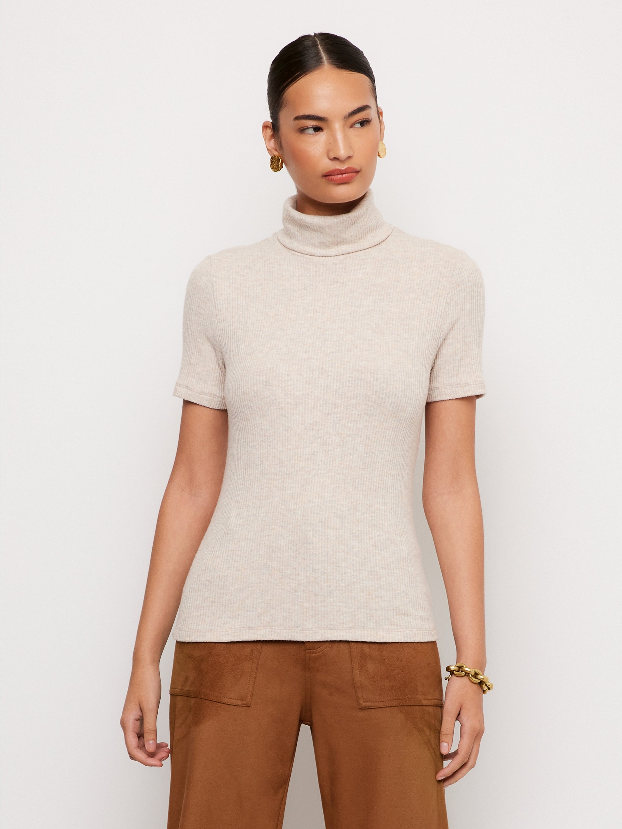 Jana Short Sleeve Turtleneck Top