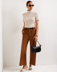 Jana Short Sleeve Turtleneck Top