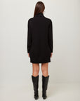 Claylee Crossover Turtleneck Dress