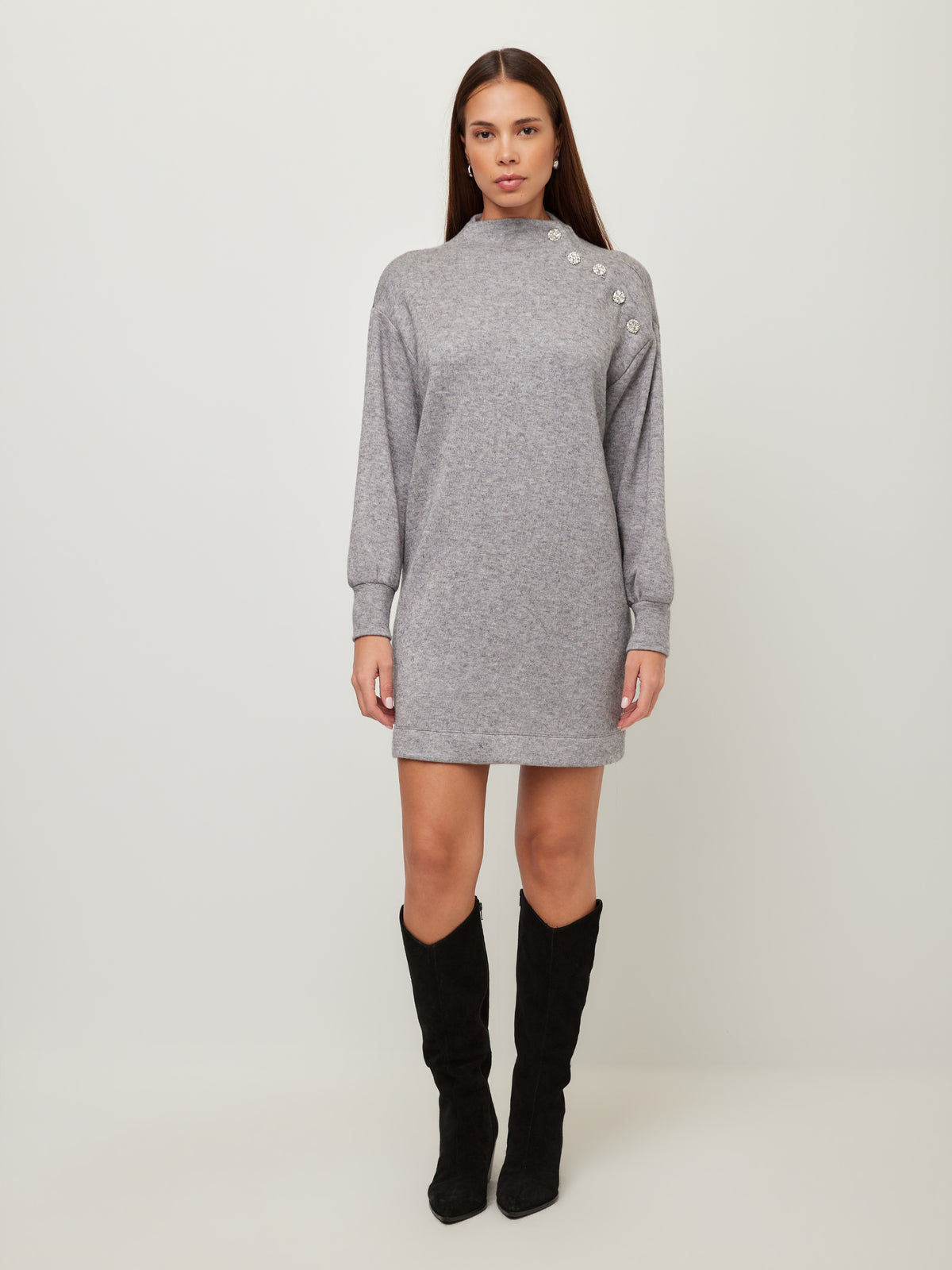 Brenna Mock Neck Dress
