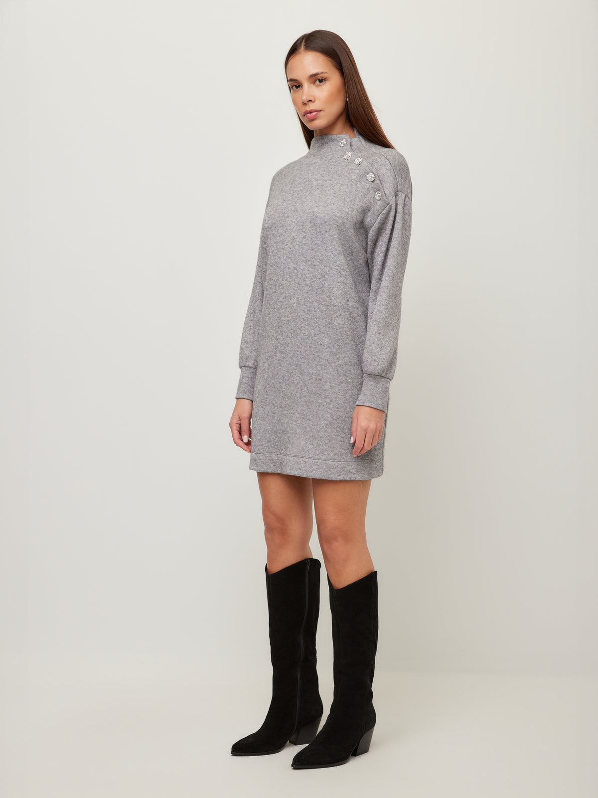 Brenna Mock Neck Dress