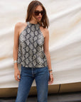 Alexis Faux Leather Halter Top