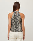 Alexis Faux Leather Halter Top