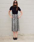 Kaia Faux Leather Midi Skirt