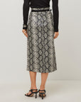 Kaia Faux Leather Midi Skirt