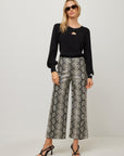 Kelly Faux Leather Cropped Pants
