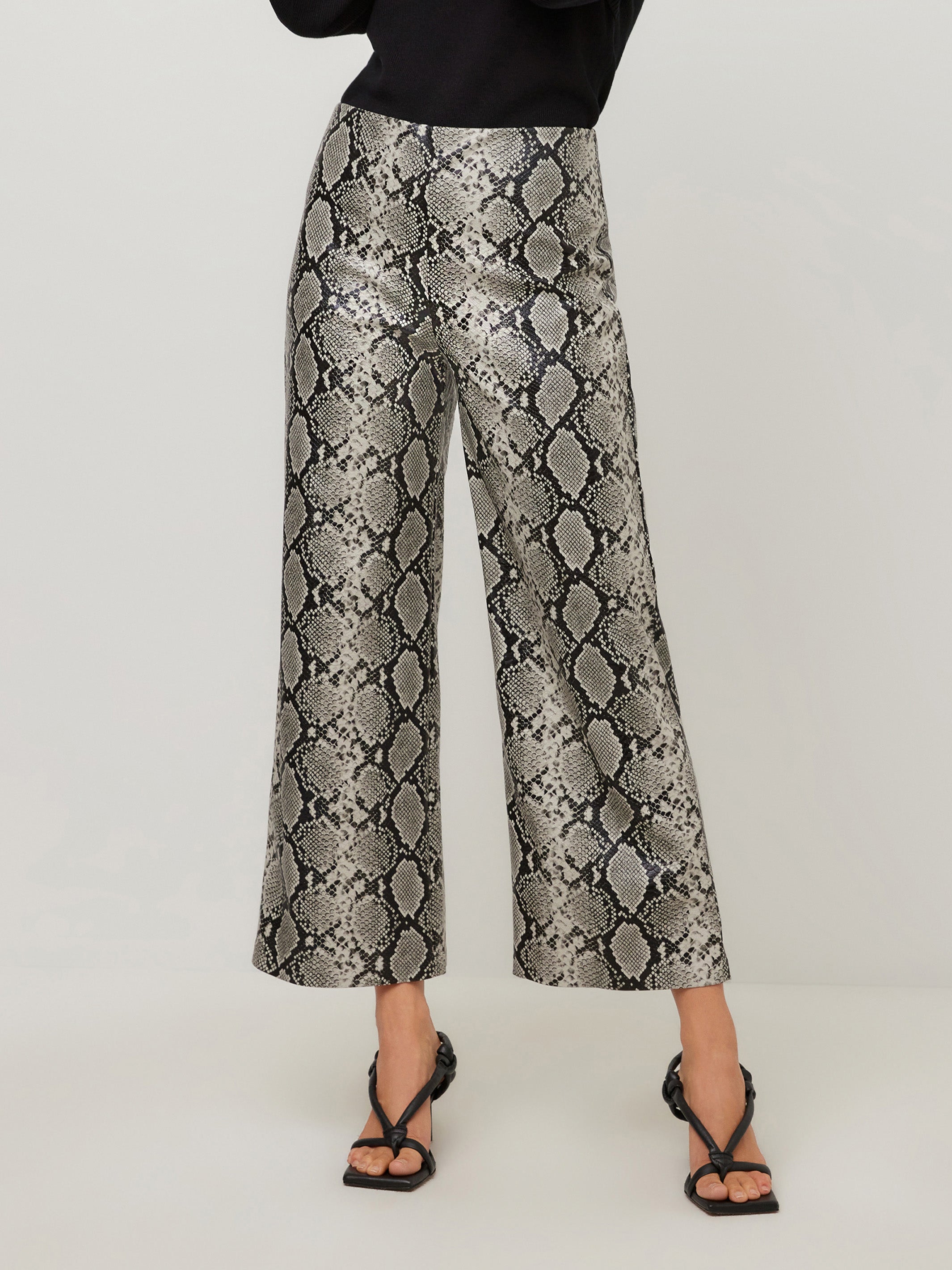 Kelly Faux Leather Cropped Pants