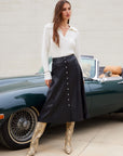 Esmeralda Faux Leather Skirt