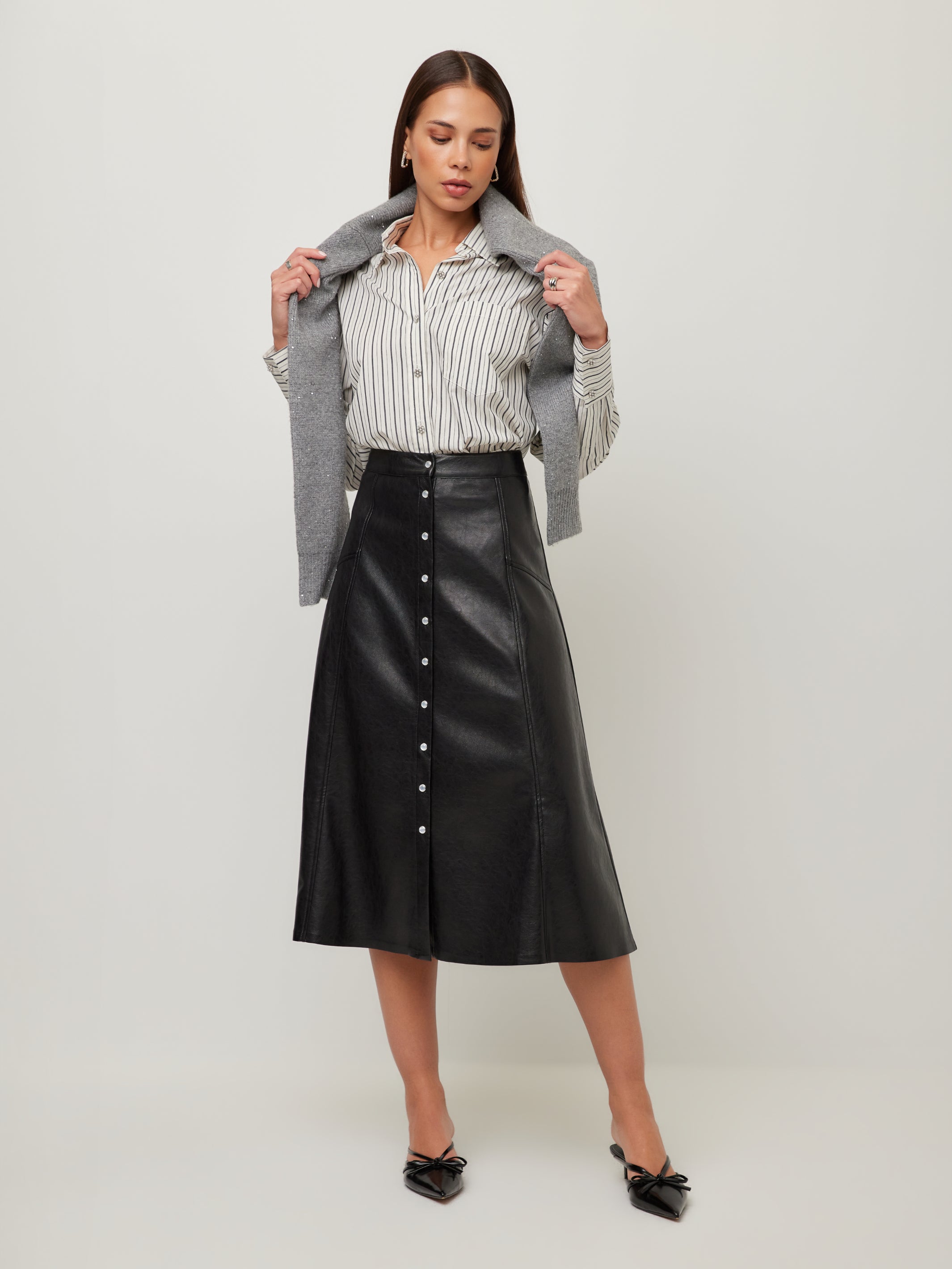 Esmeralda Faux Leather Skirt