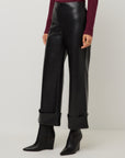 Regina Faux Leather Cuff Cropped Pants