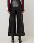 Regina Faux Leather Cuff Cropped Pants