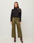 Faux Leather Cropped Pants