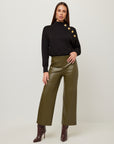 Faux Leather Cropped Pants
