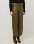 Faux Leather Cropped Pants