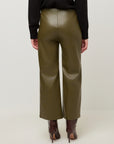 Faux Leather Cropped Pants